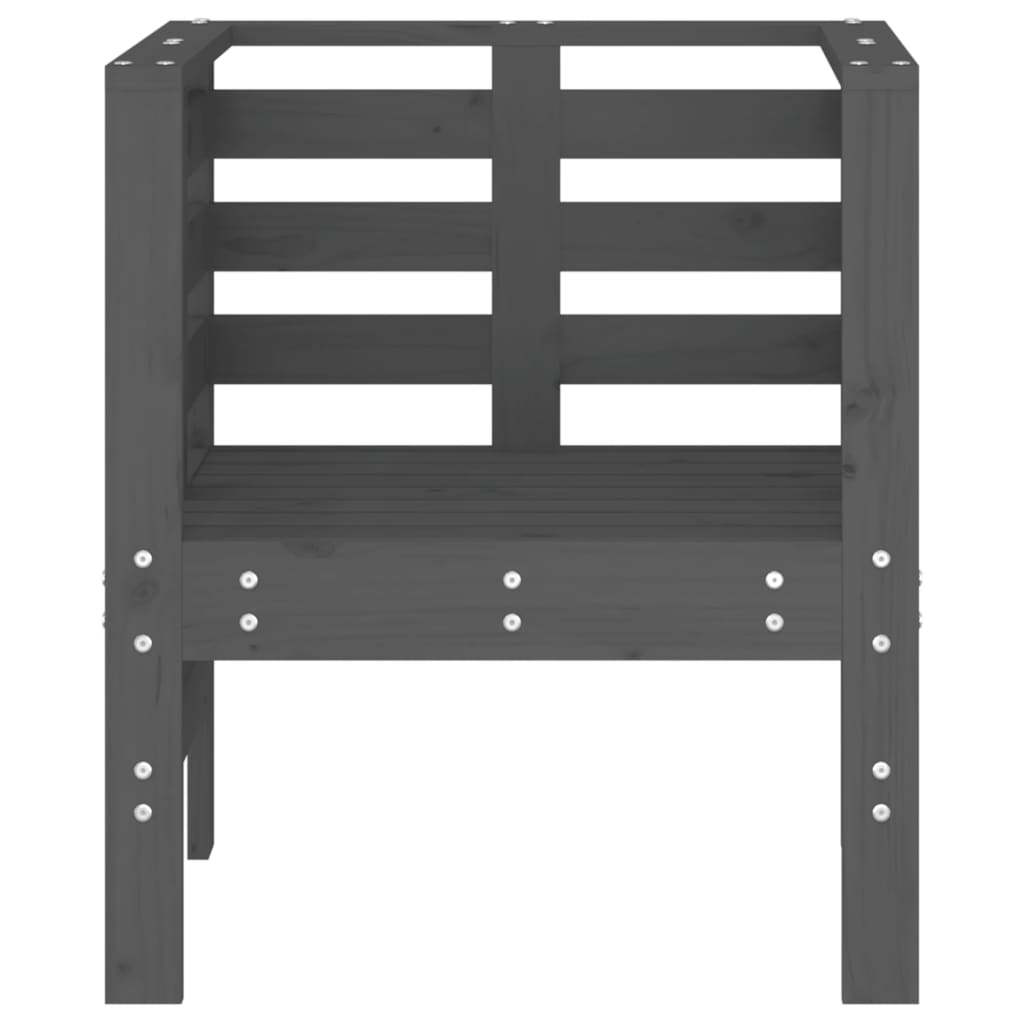 vidaXL Zahradní židle 2 ks šedé 61,5 x 53 x 71 cm masivní borové dřevo