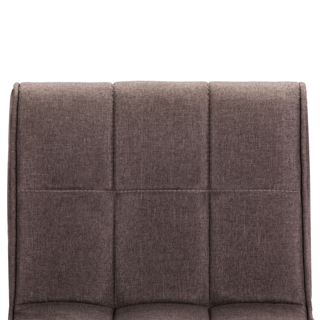 vidaXL Barové stoličky 2 ks taupe textil