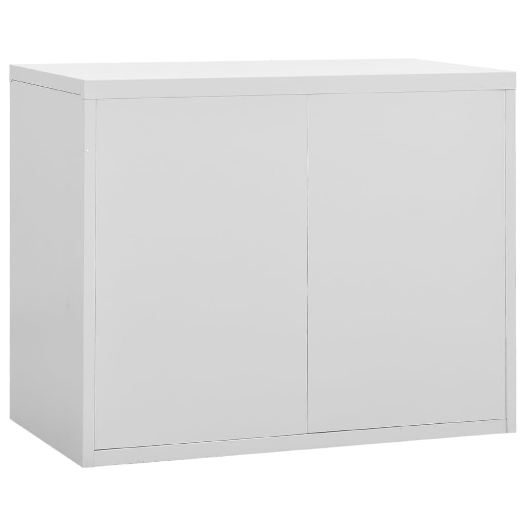 vidaXL Kancelářská skříň světle šedá 90 x 46 x 72,5 cm ocel