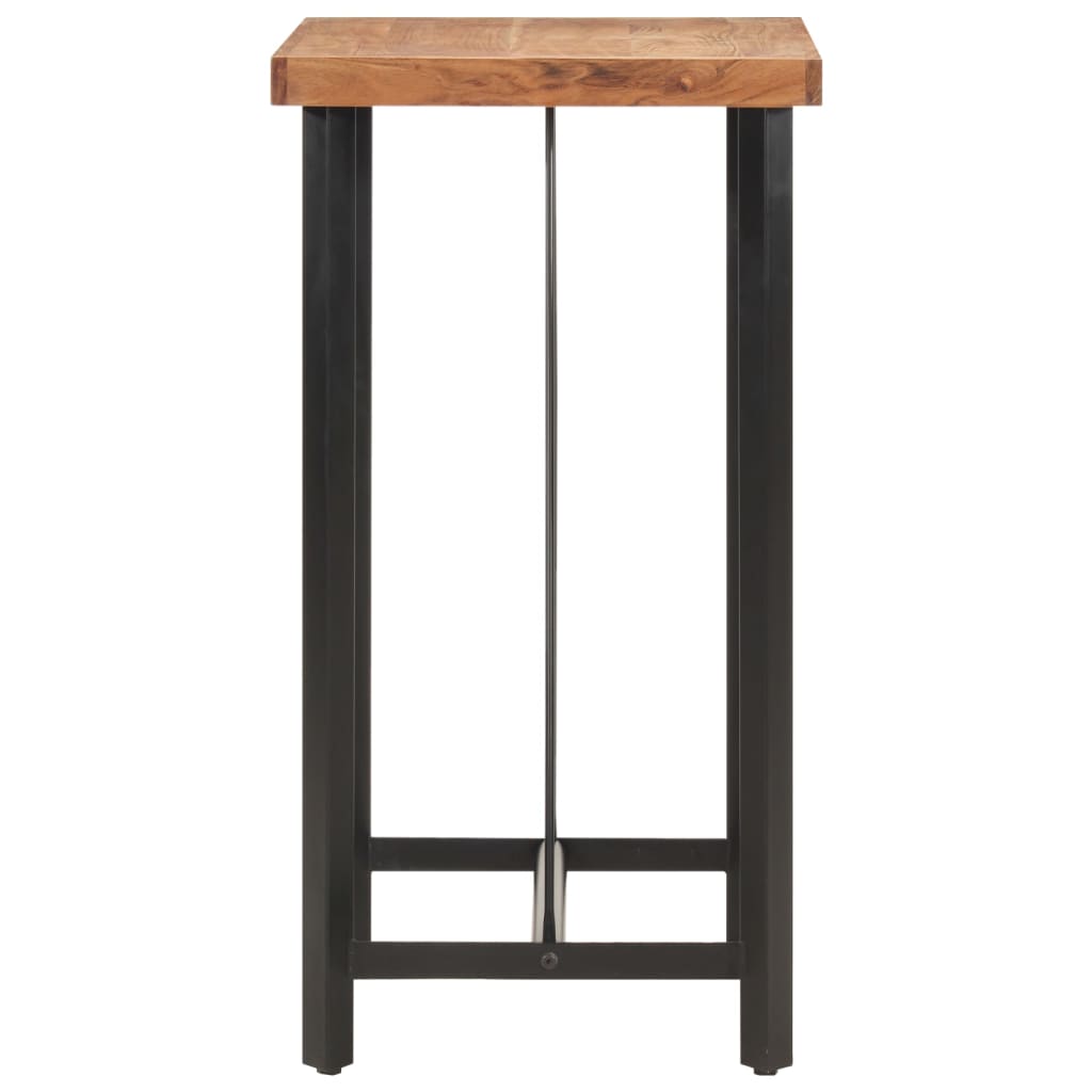 vidaXL Barový stolek 55 x 55 x 107 cm masivní akáciové dřevo a železo