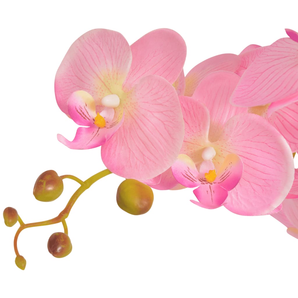 vidaXL Umělá rostlina orchidej s květináčem 65 cm růžová