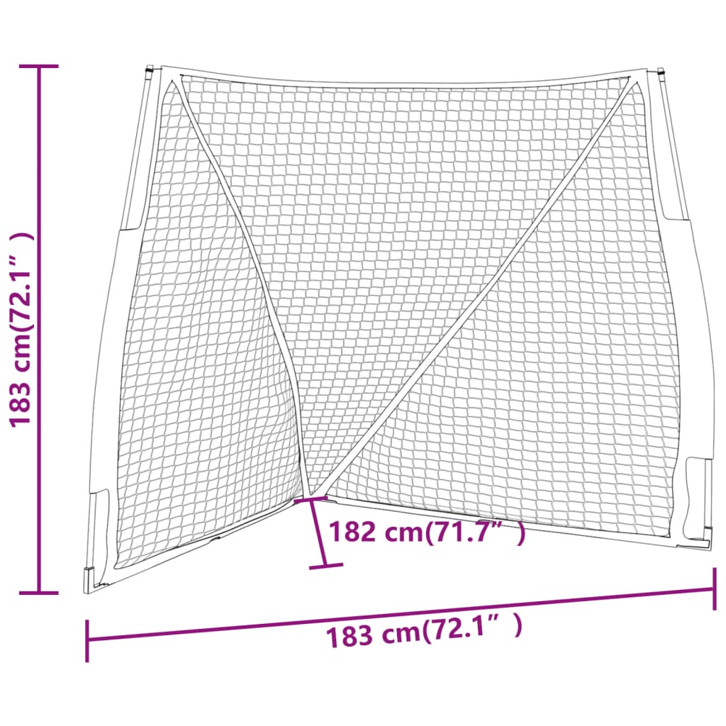 vidaXL Přenosná baseballová síť oranžová/černá 183x182x183cm polyester