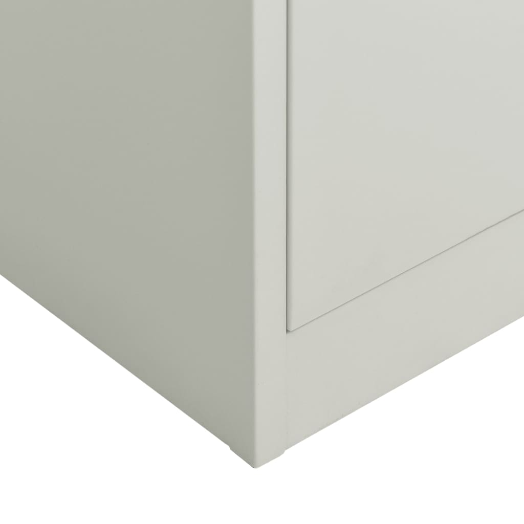 vidaXL Uzamykatelná skříň světle šedá 90 x 40 x 180 cm ocel
