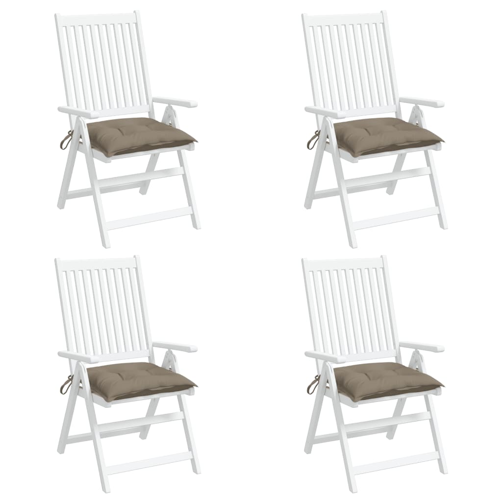 vidaXL Podušky na židli 4 ks taupe 40 x 40 x 7 cm látka oxford