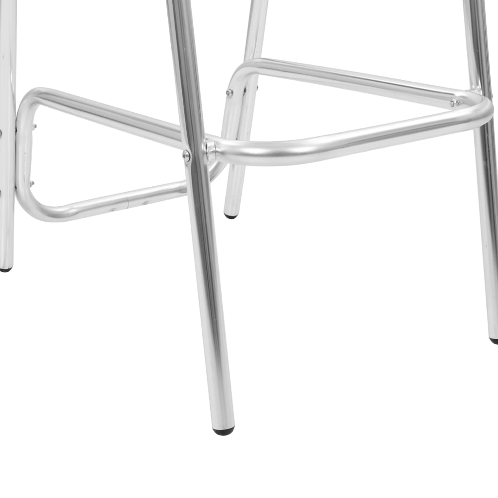 vidaXL Stohovatelné barové stoličky 2 ks hliník