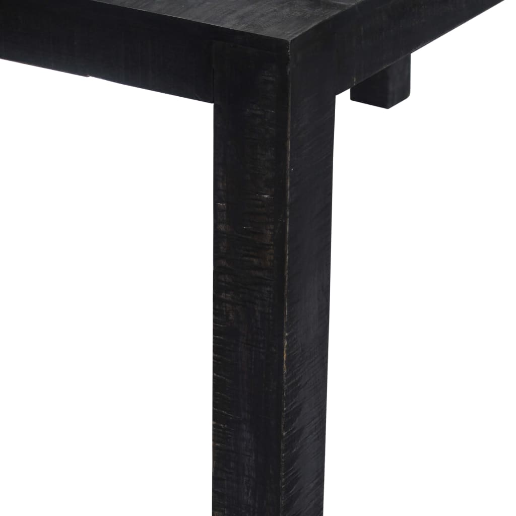vidaXL Jídelní stůl černý 140 x 80 x 76 cm masivní mangovníkové dřevo