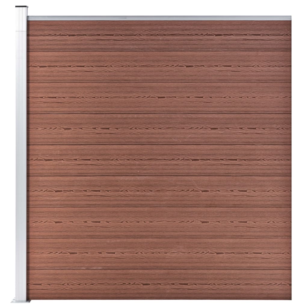 vidaXL Zahradní plot dřevoplast 175 x 186 cm hnědý