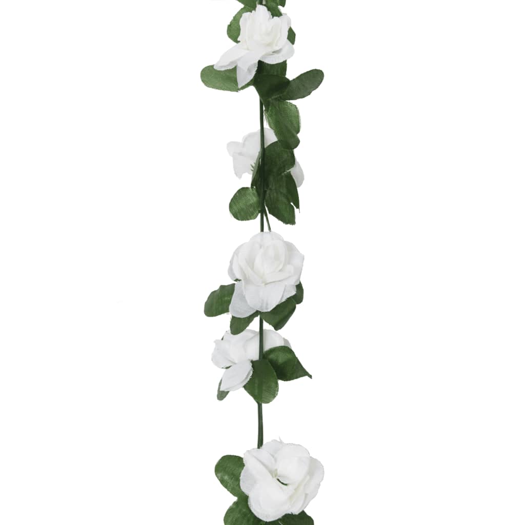 vidaXL Umělé květinové girlandy 6 ks bílé 250 cm
