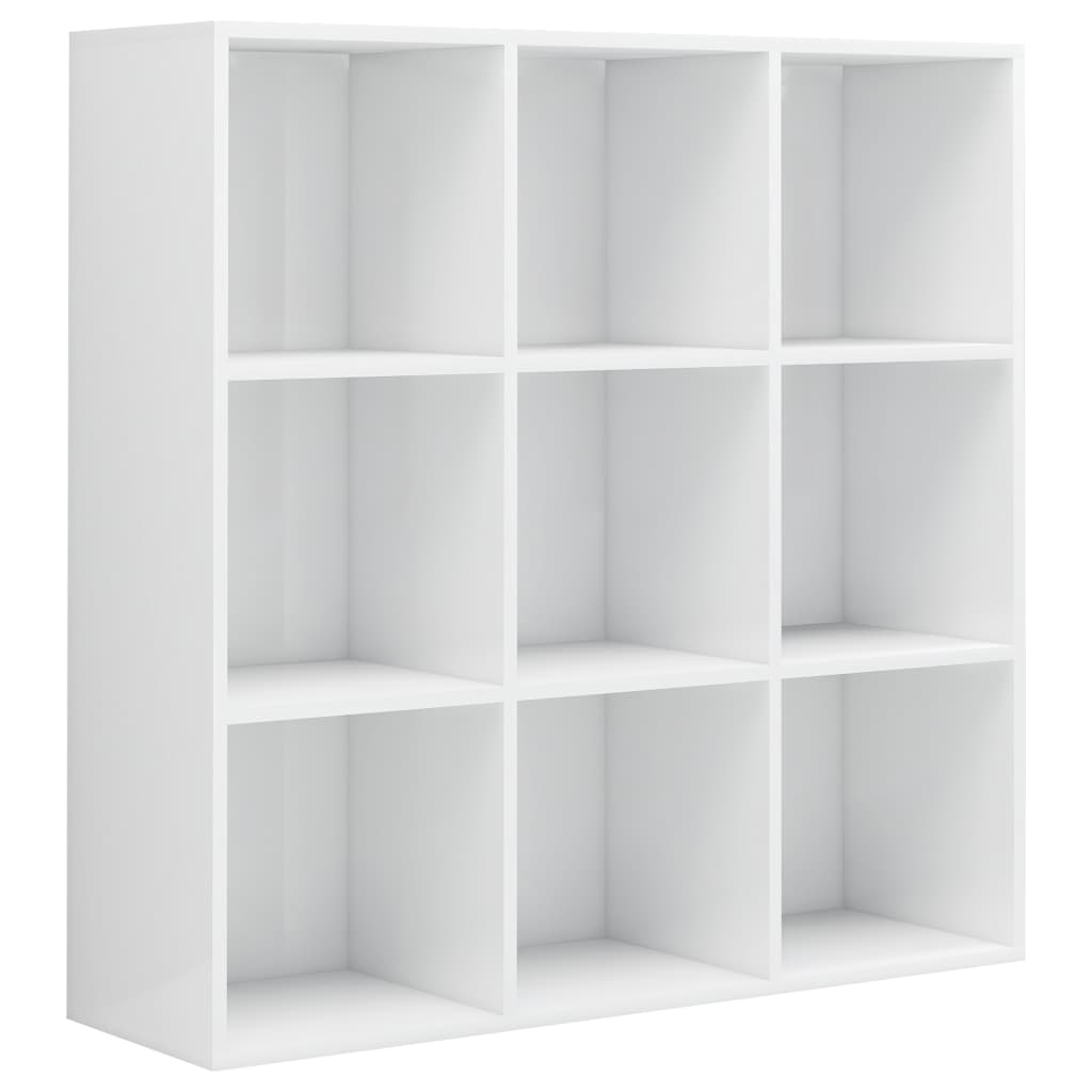vidaXL Knihovna bílá s vysokým leskem 98x29x97,5 cm kompozitní dřevo