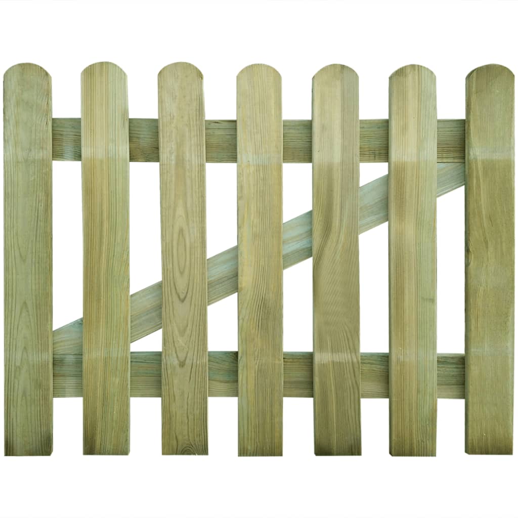 vidaXL Zahradní branka dřevo 100 x 80 cm