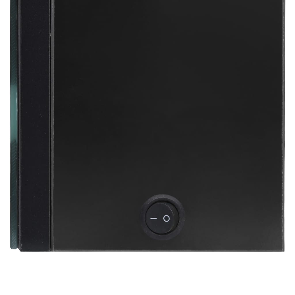 vidaXL LED koupelnová skříňka se zrcadlem 89 x 14 x 62 cm zářivě černá