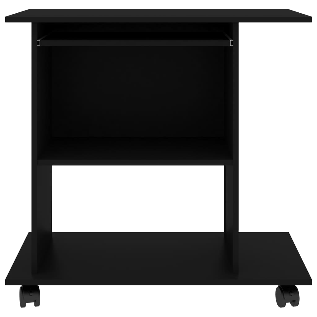 vidaXL Počítačový stůl černý 80 x 50 x 75 cm dřevotříska