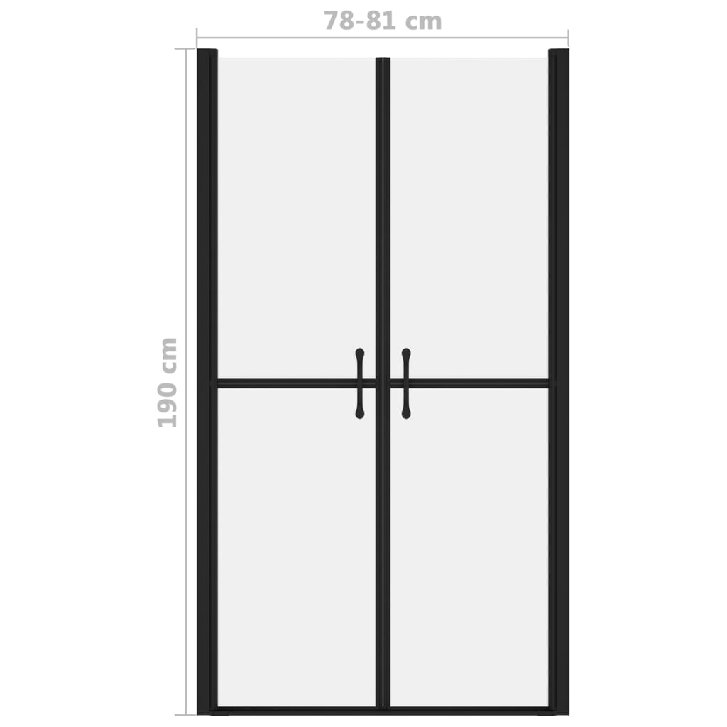 vidaXL Sprchové dveře matné ESG (78–81) x 190 cm
