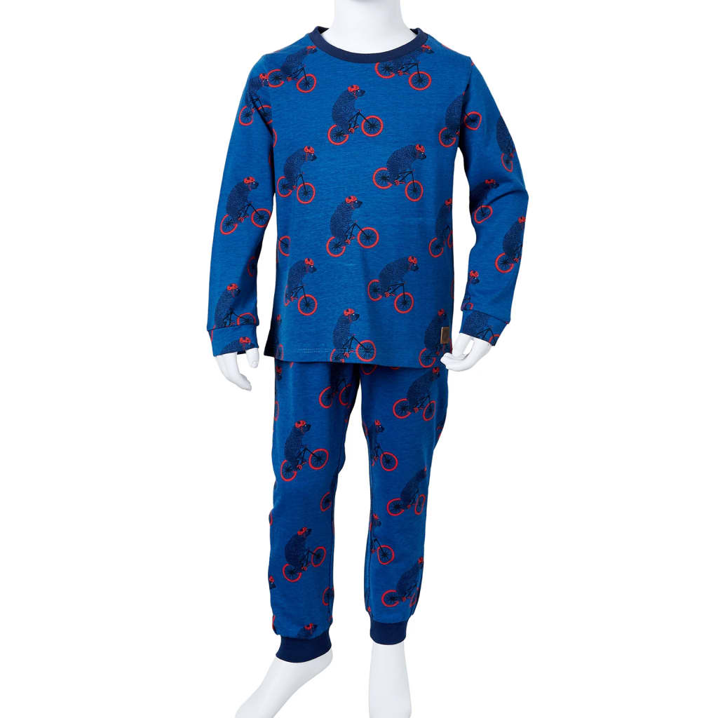 Dětské pyžamo s dlouhým rukávem petrolejové 92