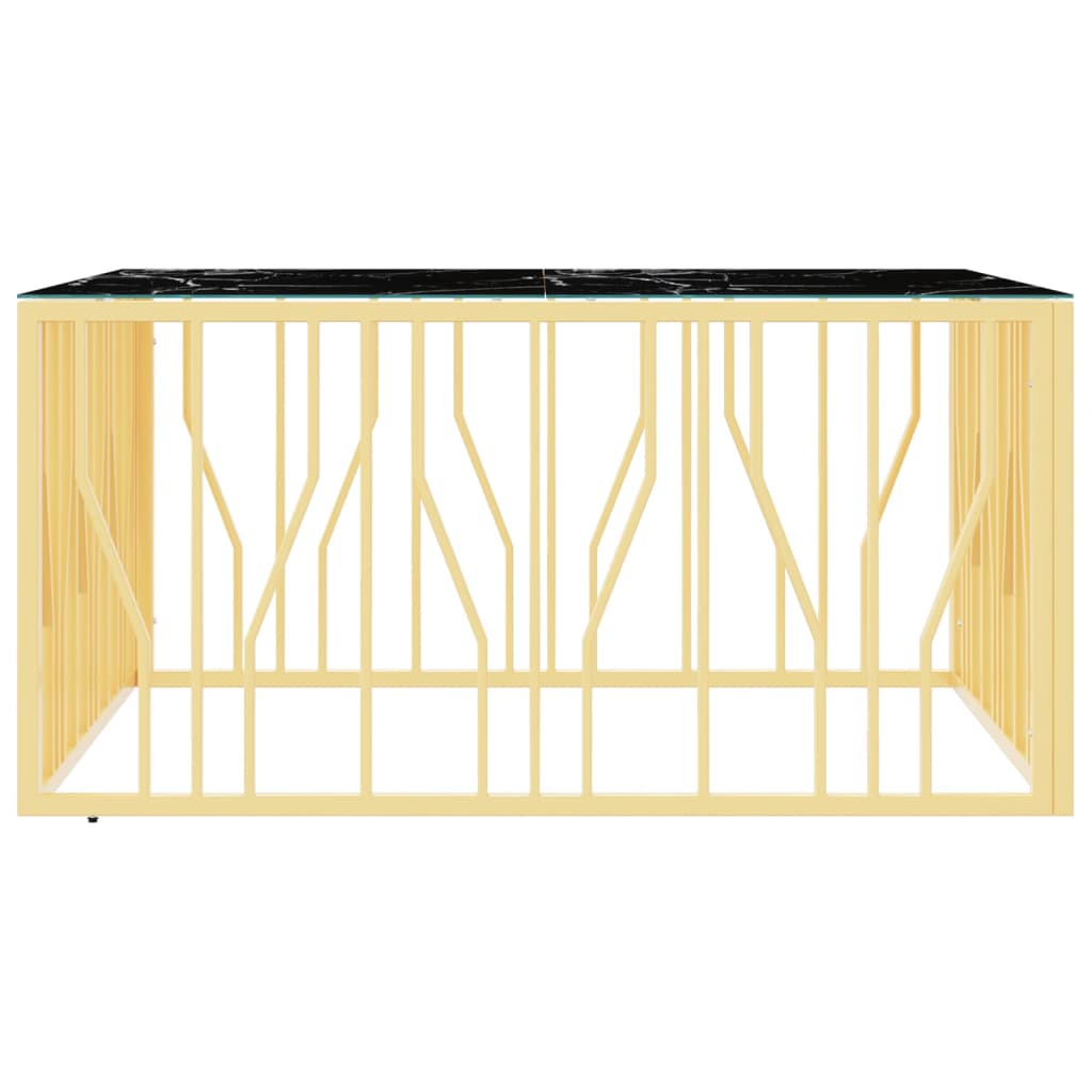 vidaXL Konferenční stolek zlatý 100 x 100 x 50 cm nerezová ocel a sklo