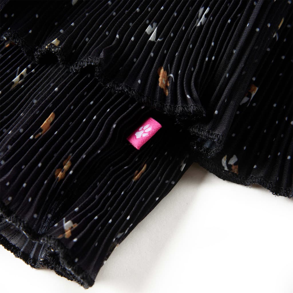 Dětská sukně vrstvený volánkový design černá 92