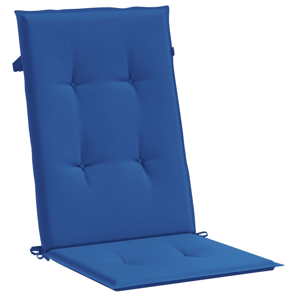 vidaXL Podušky na židli vysoké opěradlo 4ks královsky modré 120x50x3cm
