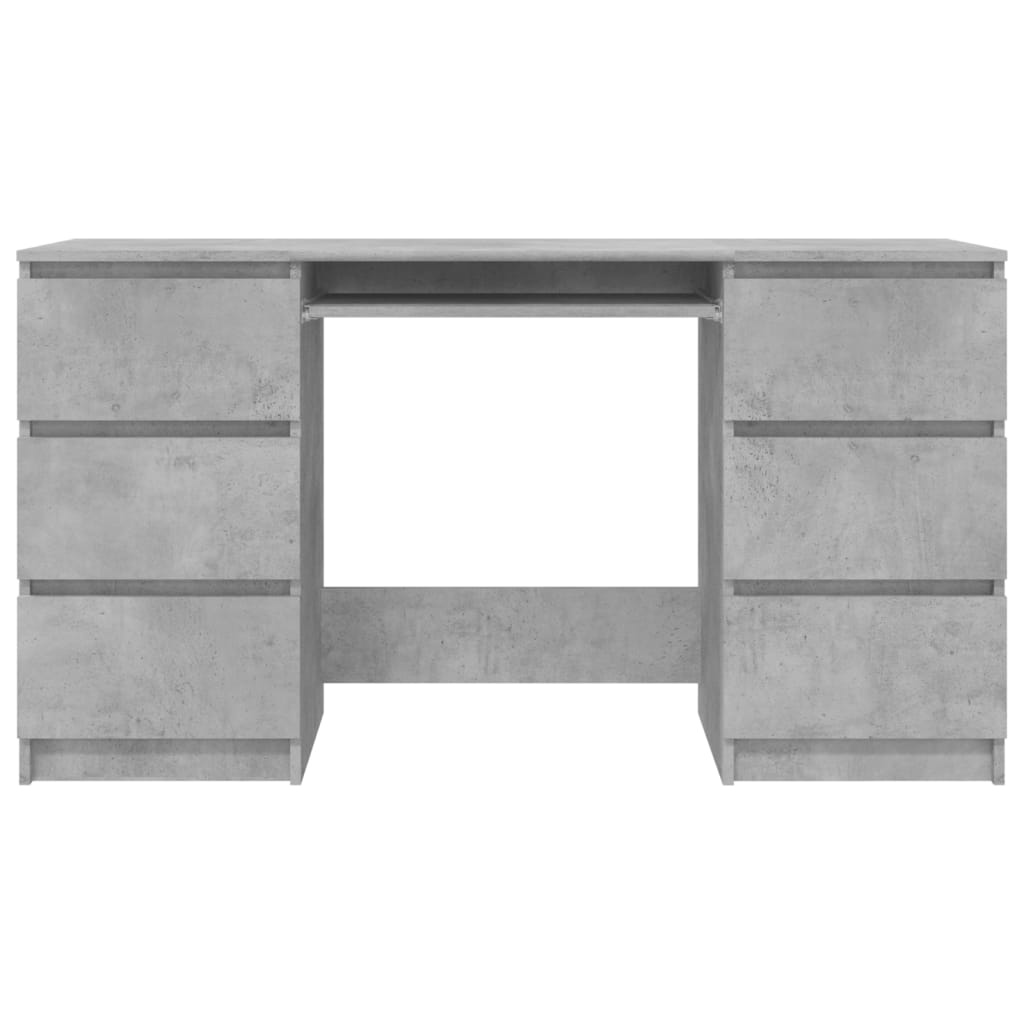 vidaXL Psací stůl betonově šedý 140 x 50 x 77 cm dřevotříska
