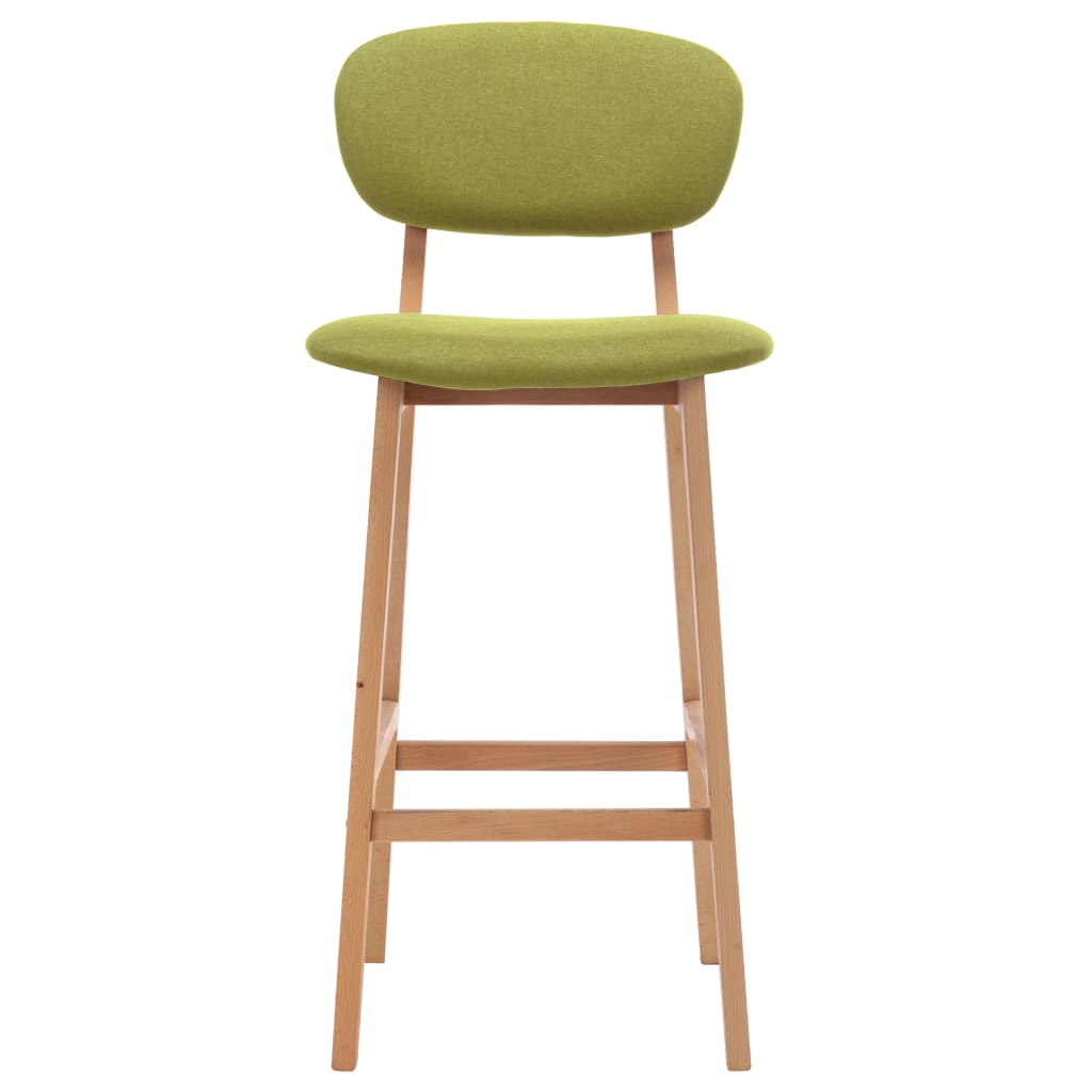 vidaXL Barové židle 2 ks zelené textil