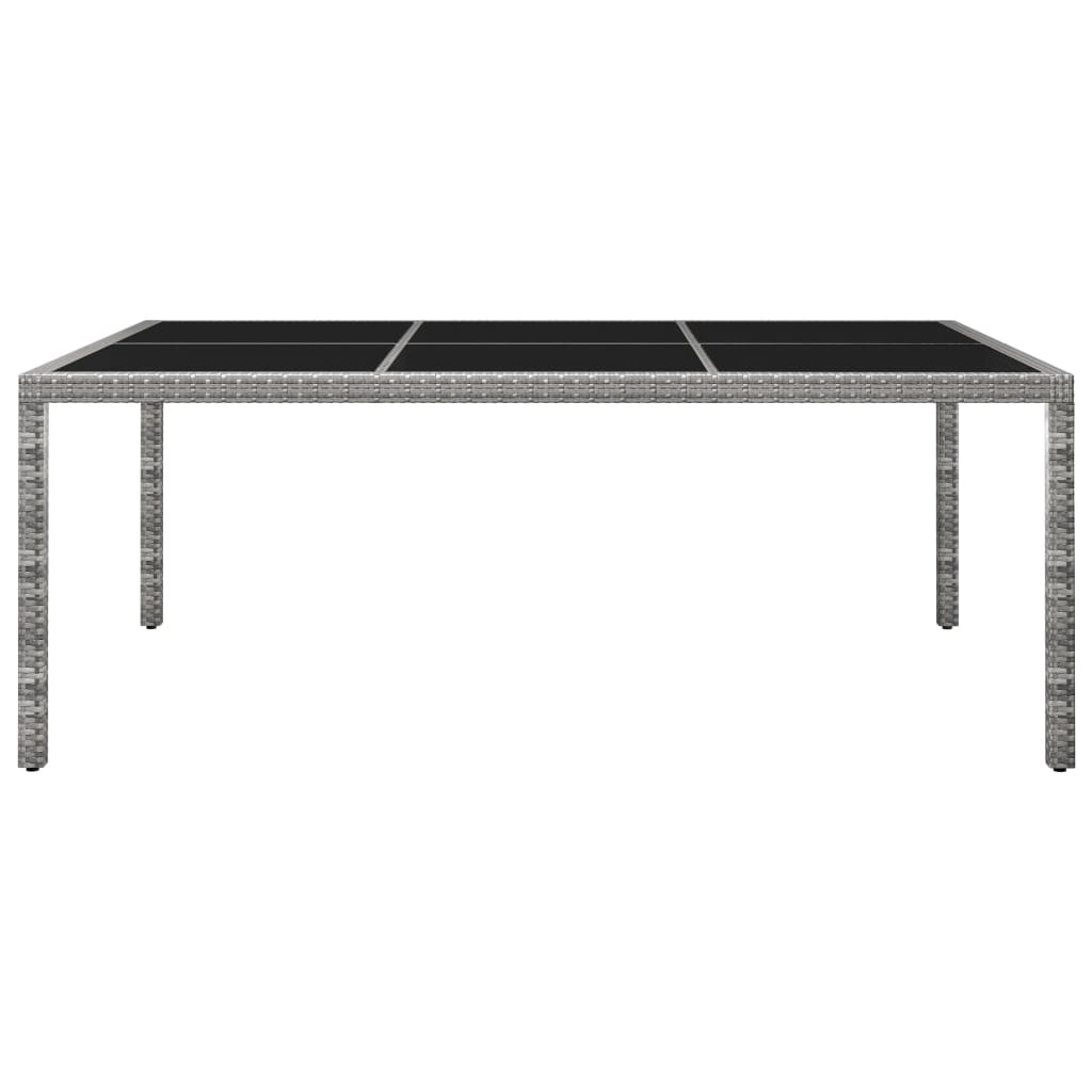 vidaXL Venkovní jídelní stůl šedý 200 x 150 x 74 cm polyratan