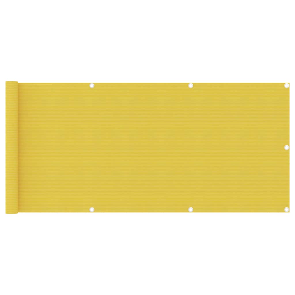vidaXL Balkonová zástěna žlutá 75 x 400 cm HDPE