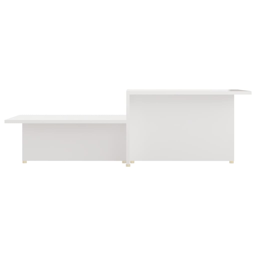 vidaXL Konferenční stolek bílý s leskem 111,5x50x33cm kompozitní dřevo