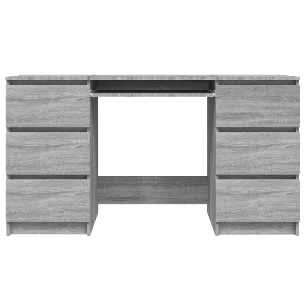 vidaXL Psací stůl šedý sonoma 140 x 50 x 77 cm kompozitní dřevo