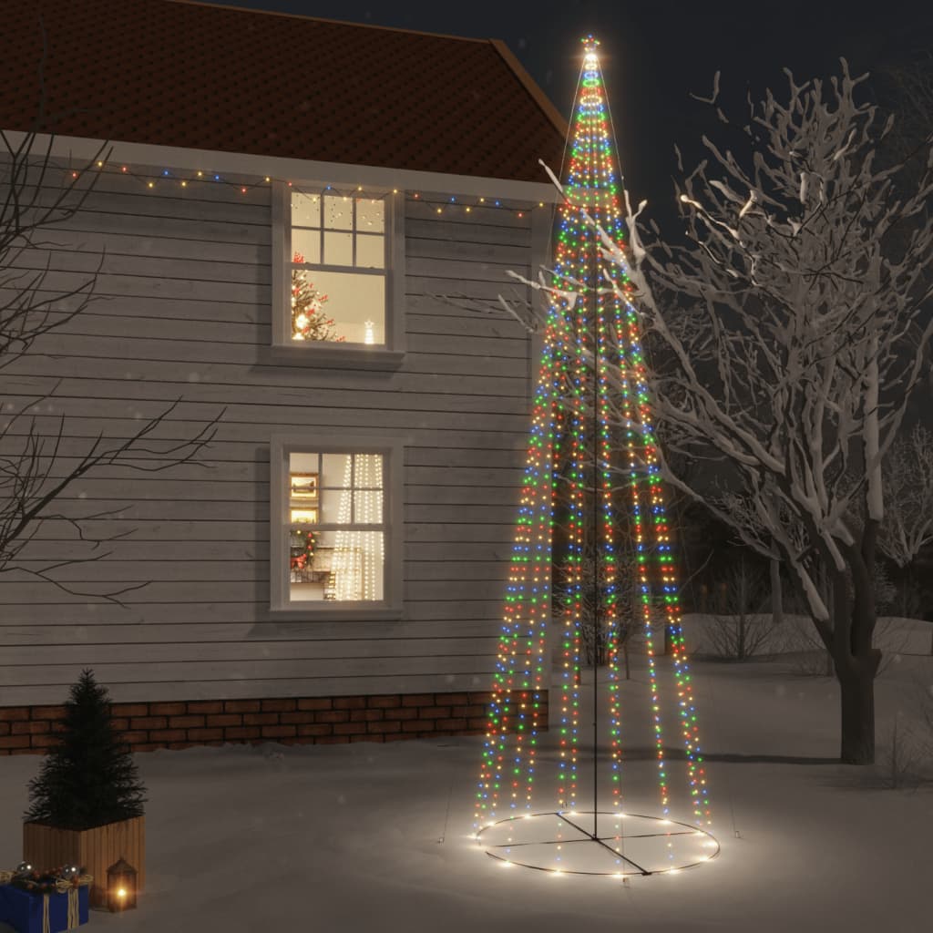 vidaXL Vánoční stromek kužel 1 134 barevných LED diod 230 x 800 cm