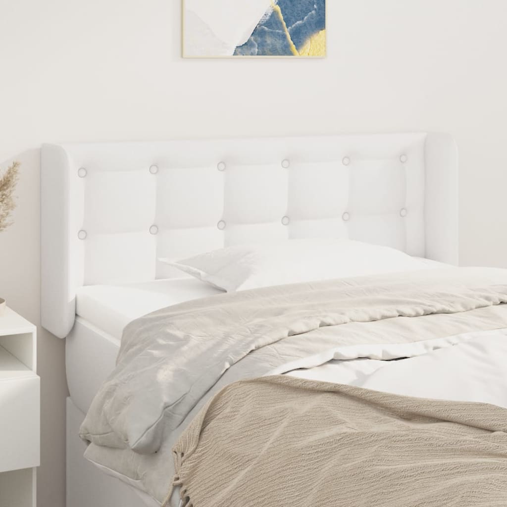 vidaXL Čelo postele typu ušák bílá 83 x 16 x 78/88 cm umělá kůže