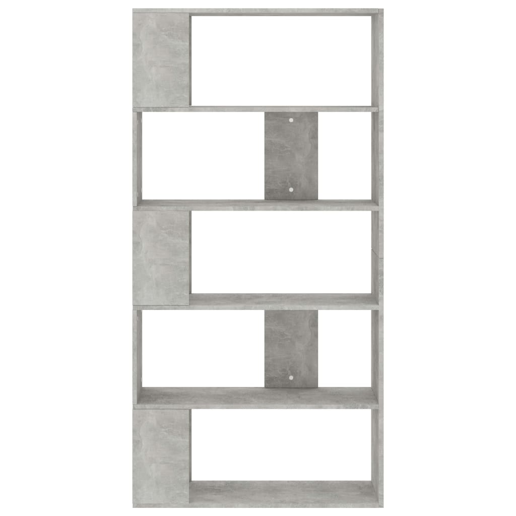 vidaXL Knihovna/zástěna betonově šedá 80 x 24 x 159 cm dřevotříska