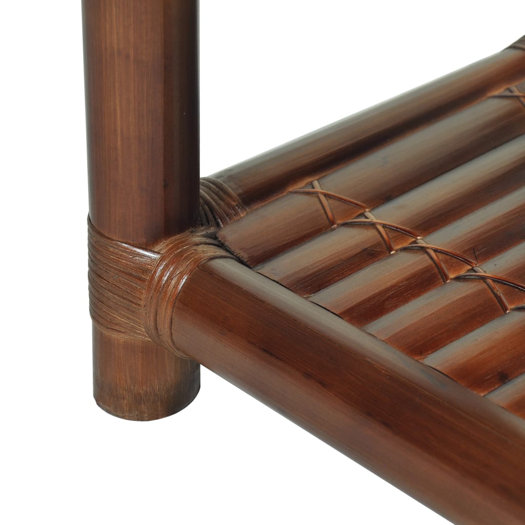 vidaXL Noční stolek, bambus, 40x40x40 cm, tmavě hnědý