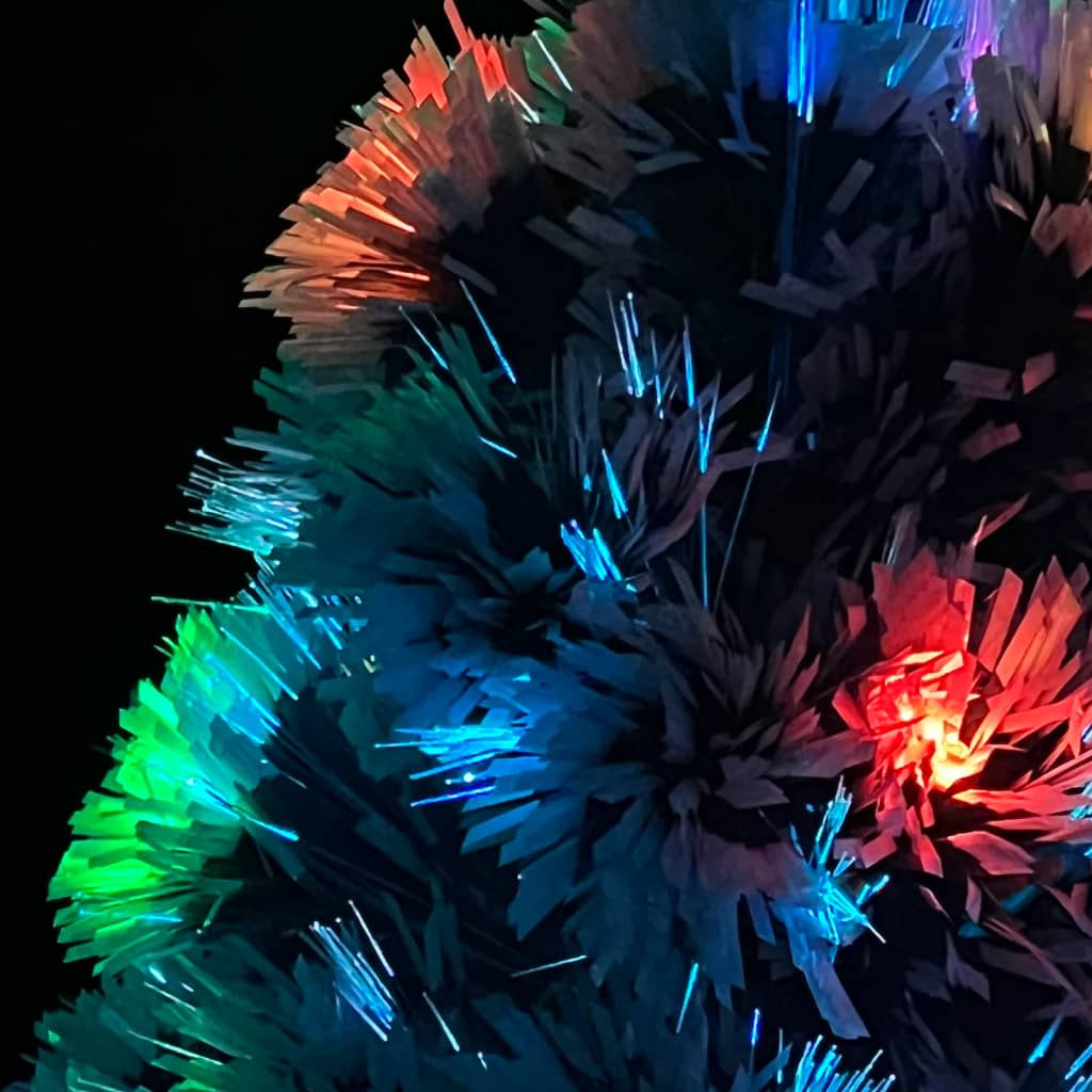 vidaXL Vánoční stromek LED osvětlení bílý a modrý 64 cm optické vlákno