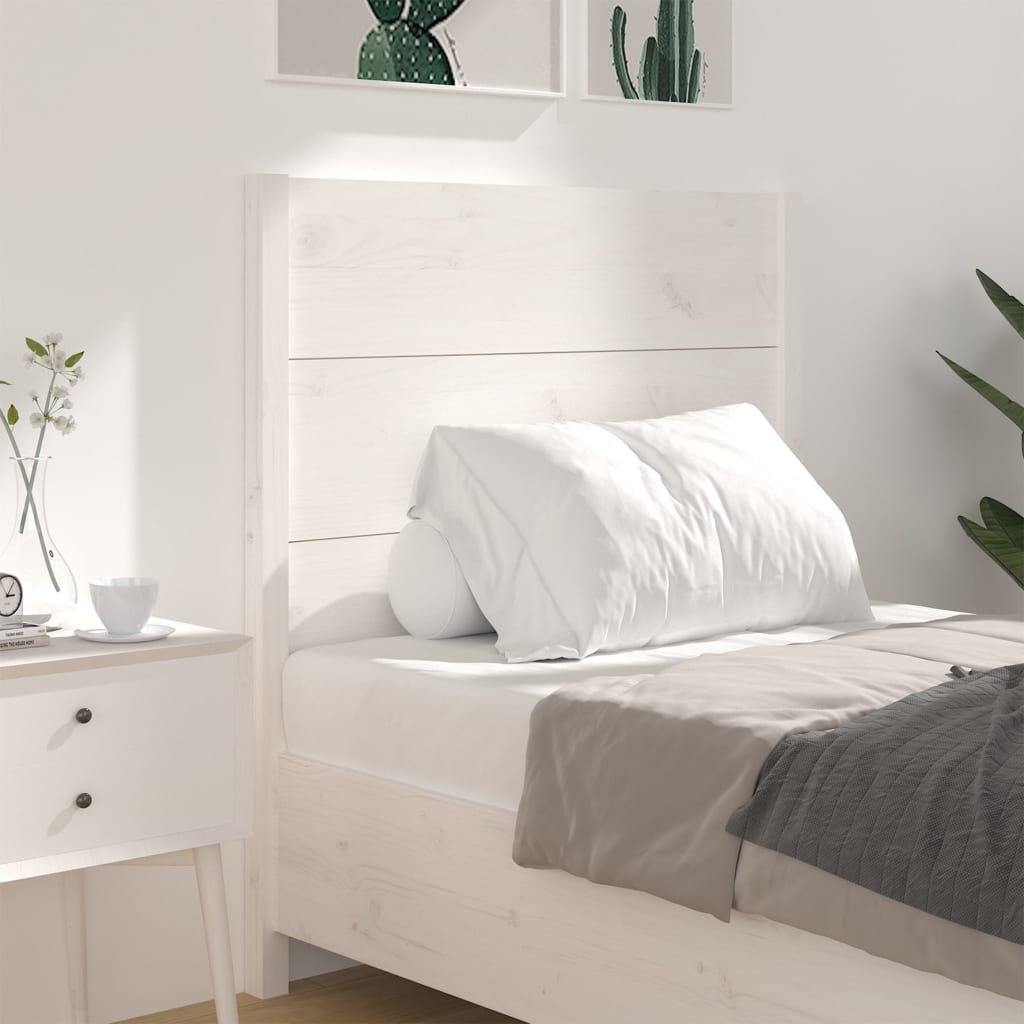 vidaXL Čelo postele bílé 81 x 4 x 100 cm masivní borovice