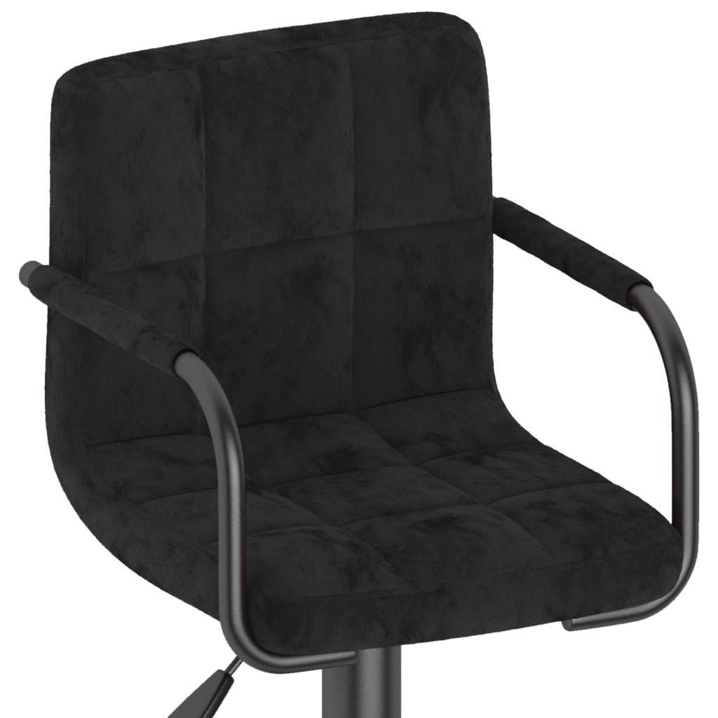 vidaXL Barová židle černá samet