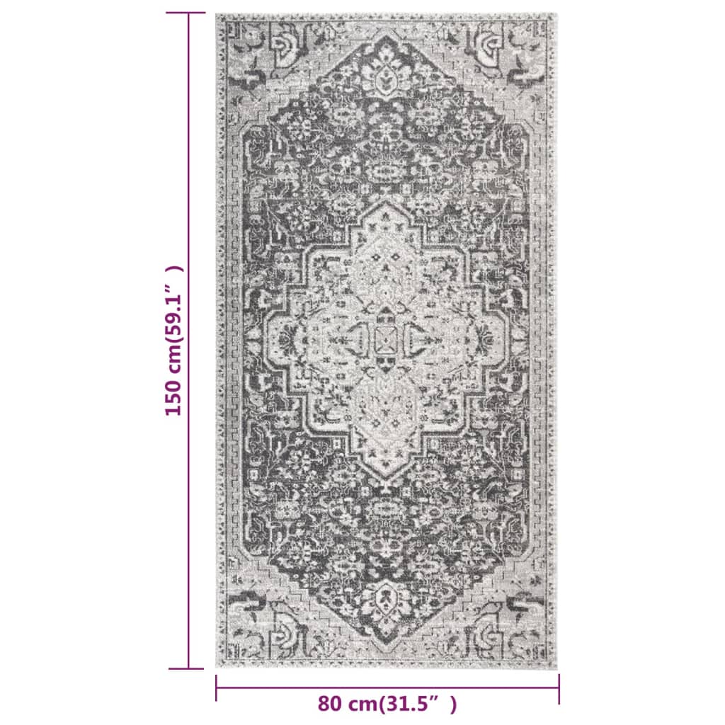 vidaXL Venkovní koberec hladce tkaný 80 x 150 cm světle šedý