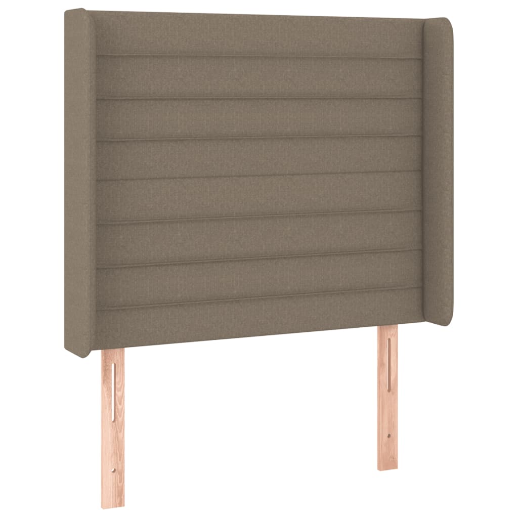 vidaXL Box spring postel s matrací a LED taupe 100x200 cm textil