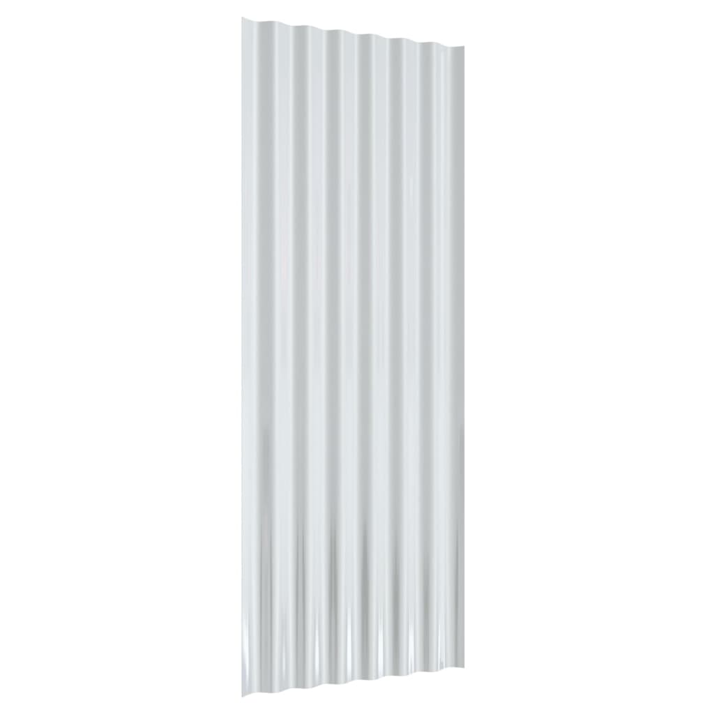vidaXL Střešní panely 12 ks práškově lakovaná ocel antracit 100x36 cm