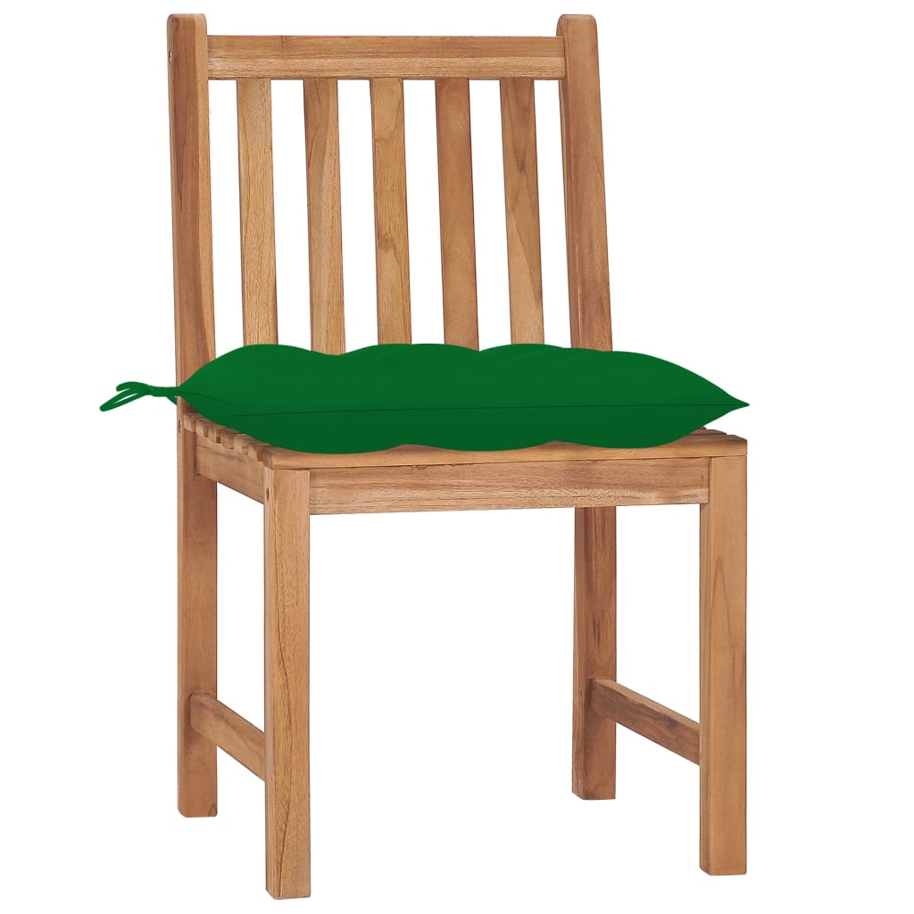 vidaXL Zahradní židle s poduškami 2 ks masivní teak