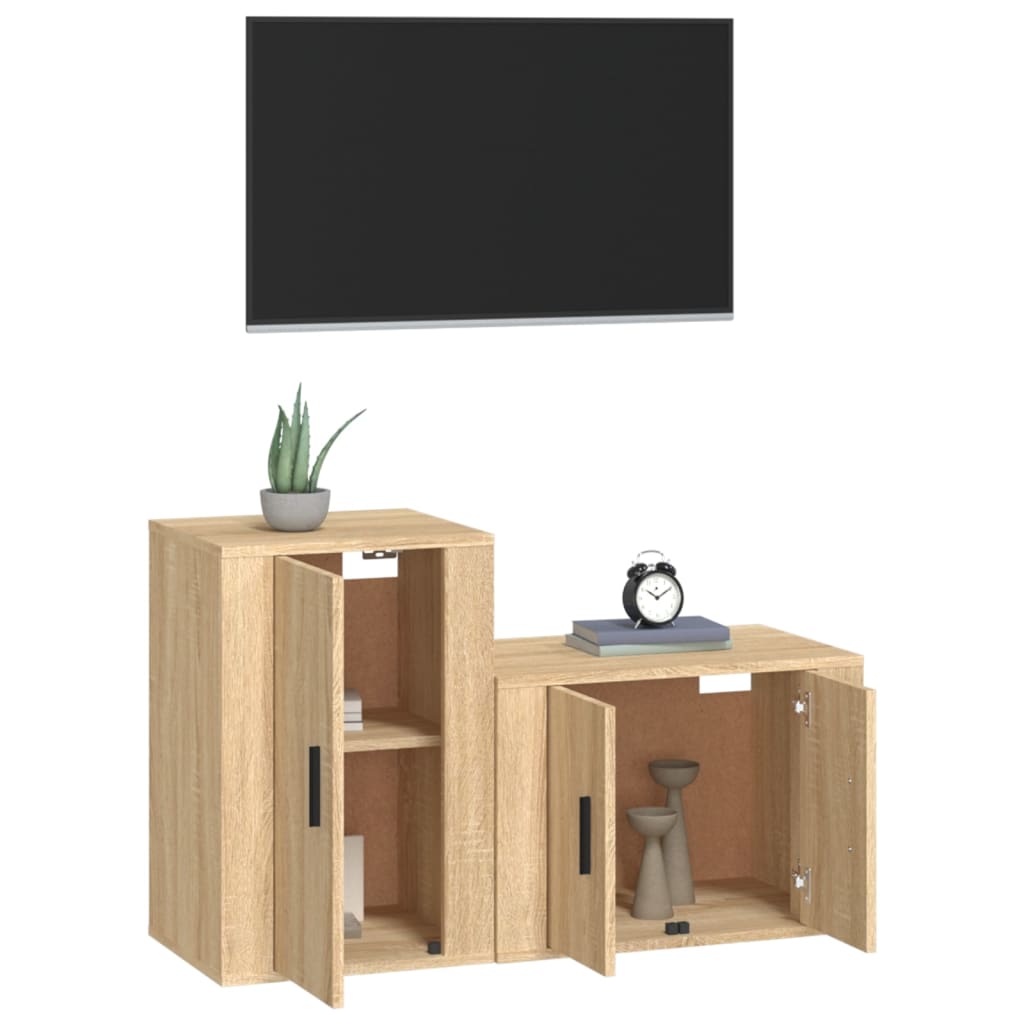 vidaXL 2dílný set TV skříněk dub sonoma kompozitní dřevo