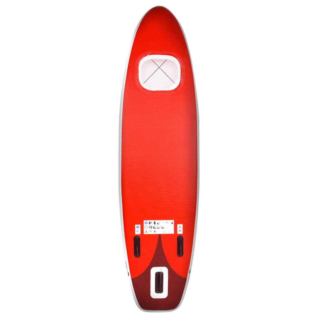 vidaXL Nafukovací SUP paddleboard a příslušenství červený 360x81x10cm
