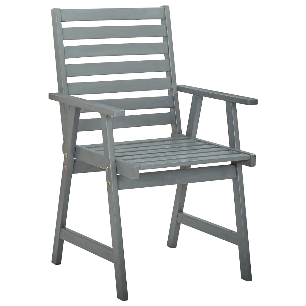 vidaXL Zahradní jídelní židle 6 ks šedé masivní akáciové dřevo