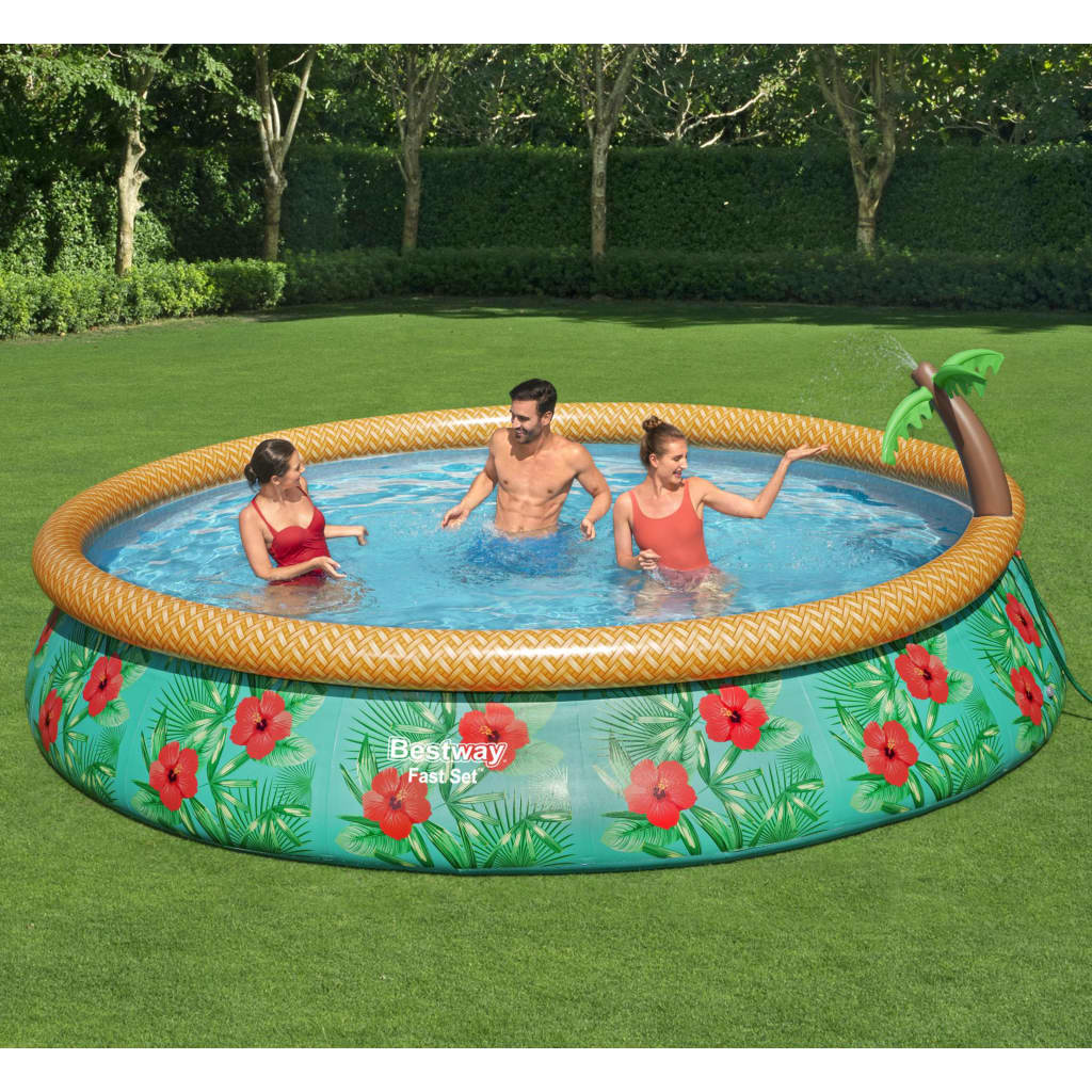 Bestway Nafukovací bazén Fast Set Paradise Palms 457 x 84 cm
