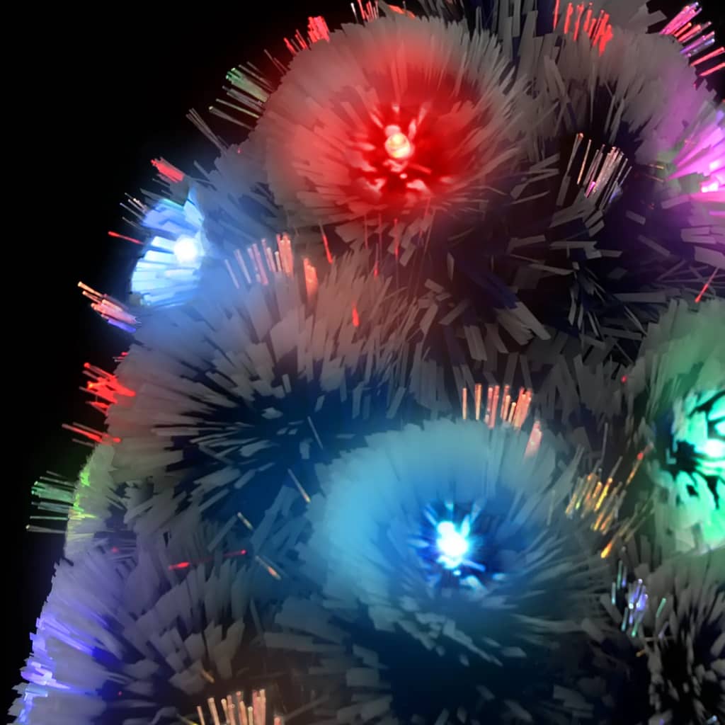 vidaXL Vánoční stromek LED osvětlení bílý modrý 120 cm optické vlákno