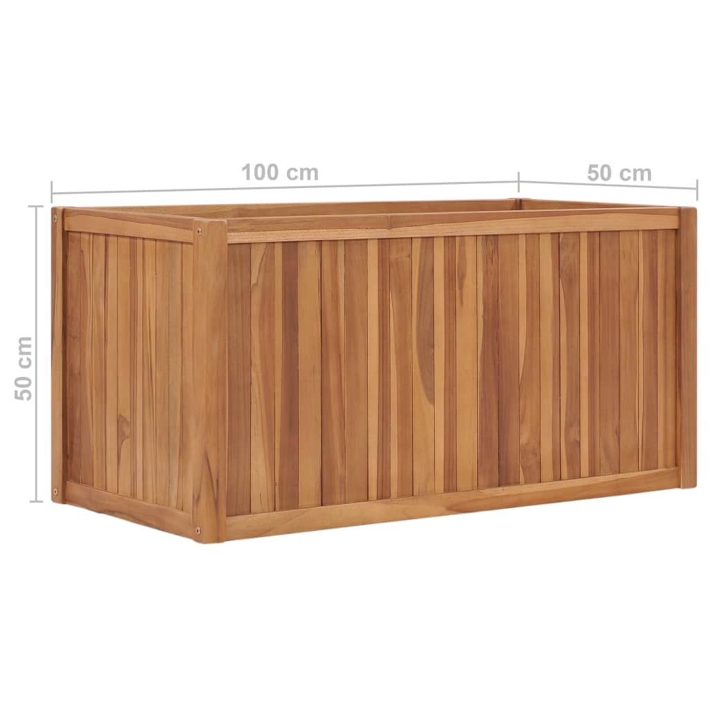 vidaXL Vyvýšený záhon 100 x 50 x 50 cm masivní teakové dřevo