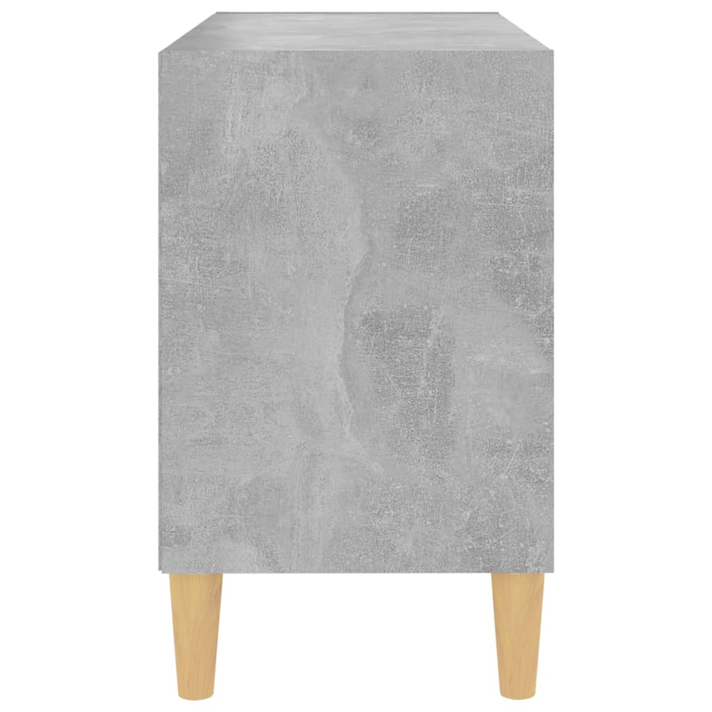 vidaXL TV stolek nohy z masivního dřeva betonově šedý 69,5x30x50 cm