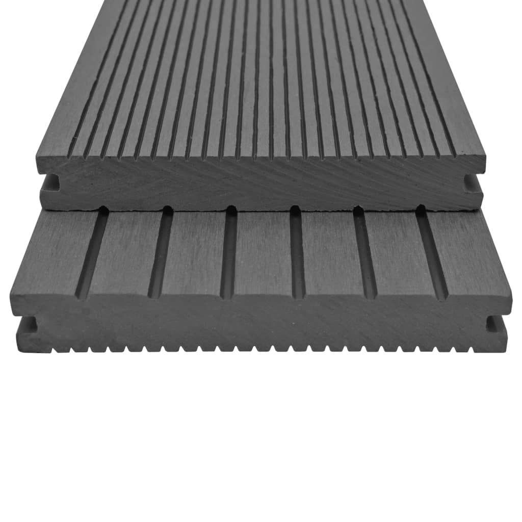 vidaXL WPC plná terasová prkna a příslušenství 20 m² 2,2 m šedá