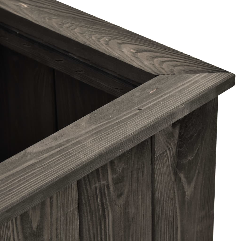 vidaXL Vyvýšený záhon tmavě šedý 38 x 41 x 40 cm masivní borové dřevo