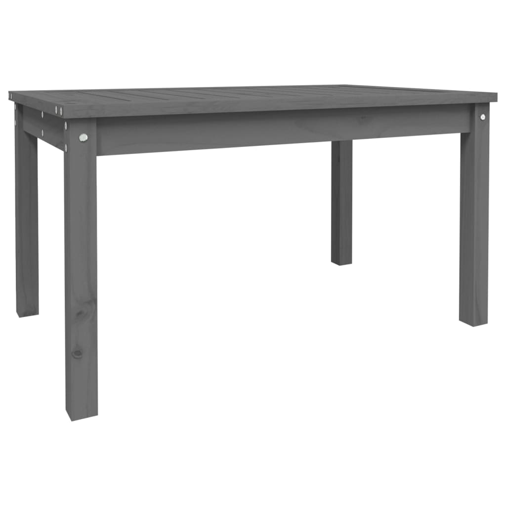 vidaXL Zahradní stůl šedý 82,5 x 50,5 x 45 cm masivní borové dřevo