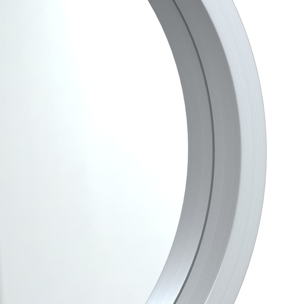 vidaXL Nástěnné zrcadlo s popruhem stříbrné Ø 55 cm