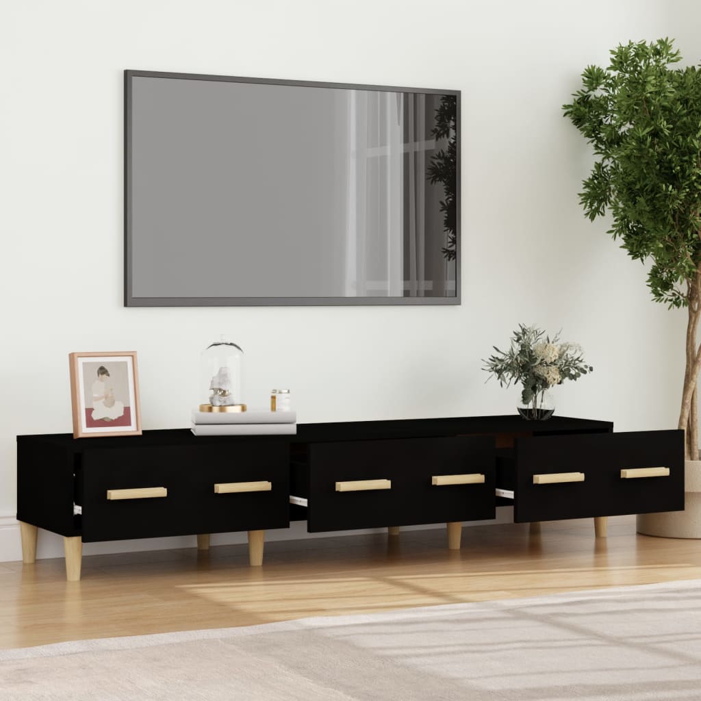 vidaXL TV skříňka černá 150 x 34,5 x 30 cm kompozitní dřevo